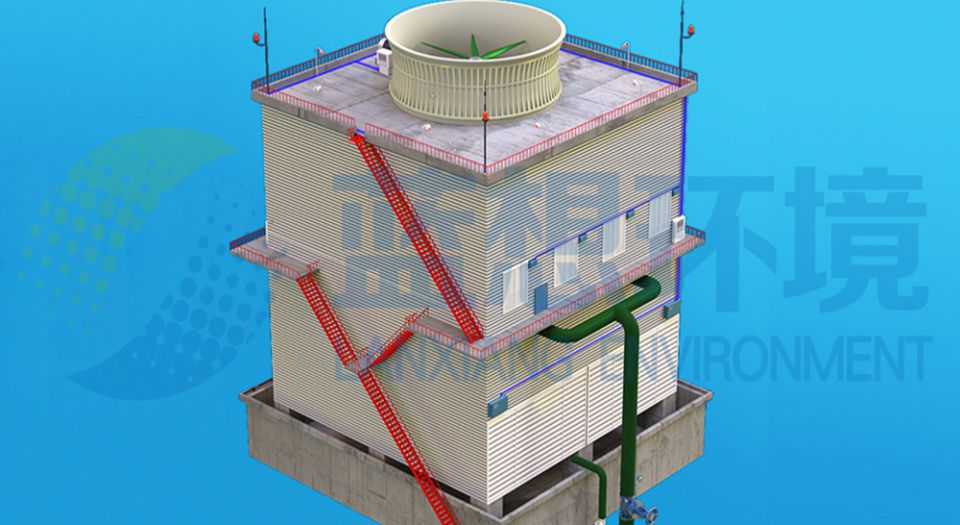 山東藍想消霧節水冷卻塔的結構部件主要有哪些？